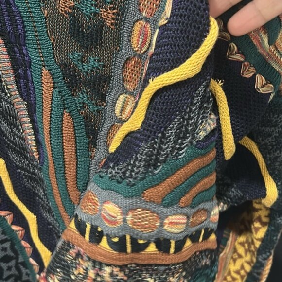 Vintage TUNDRA CANADA Sweater 3D XL Y2K Cosby COOGI - Picture 7 of 8